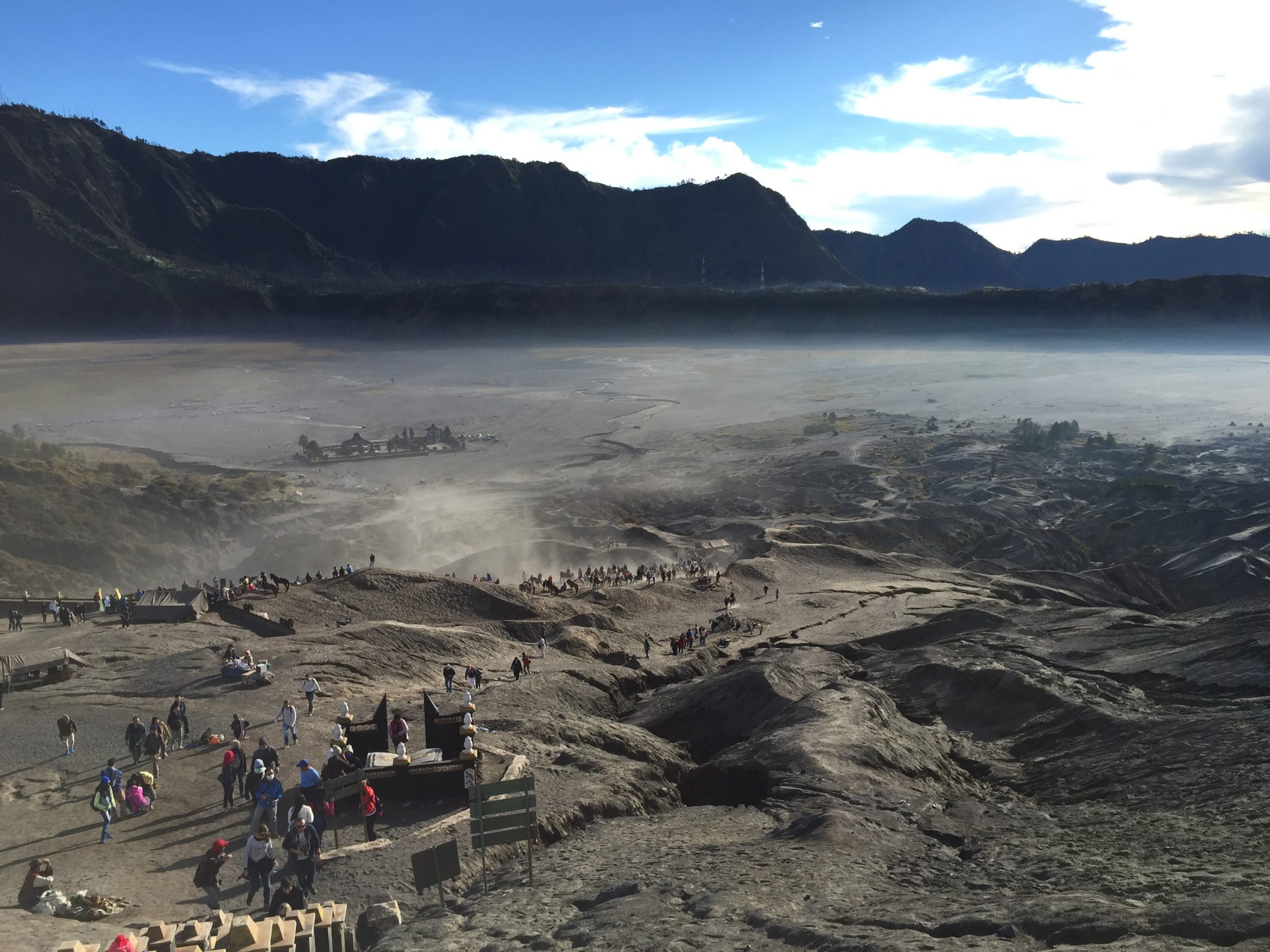 people on a mountain