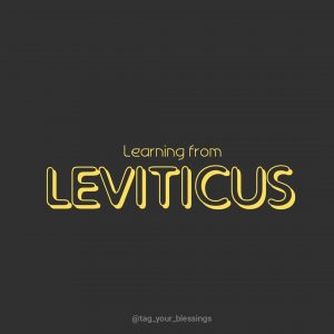 Learning from the book of leviticus